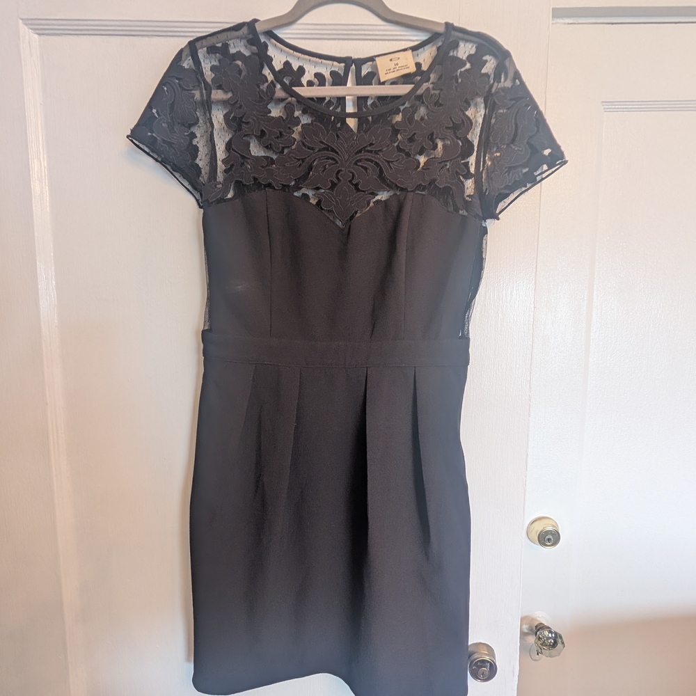 Women's Elegant Black Lace Dress Cocktail